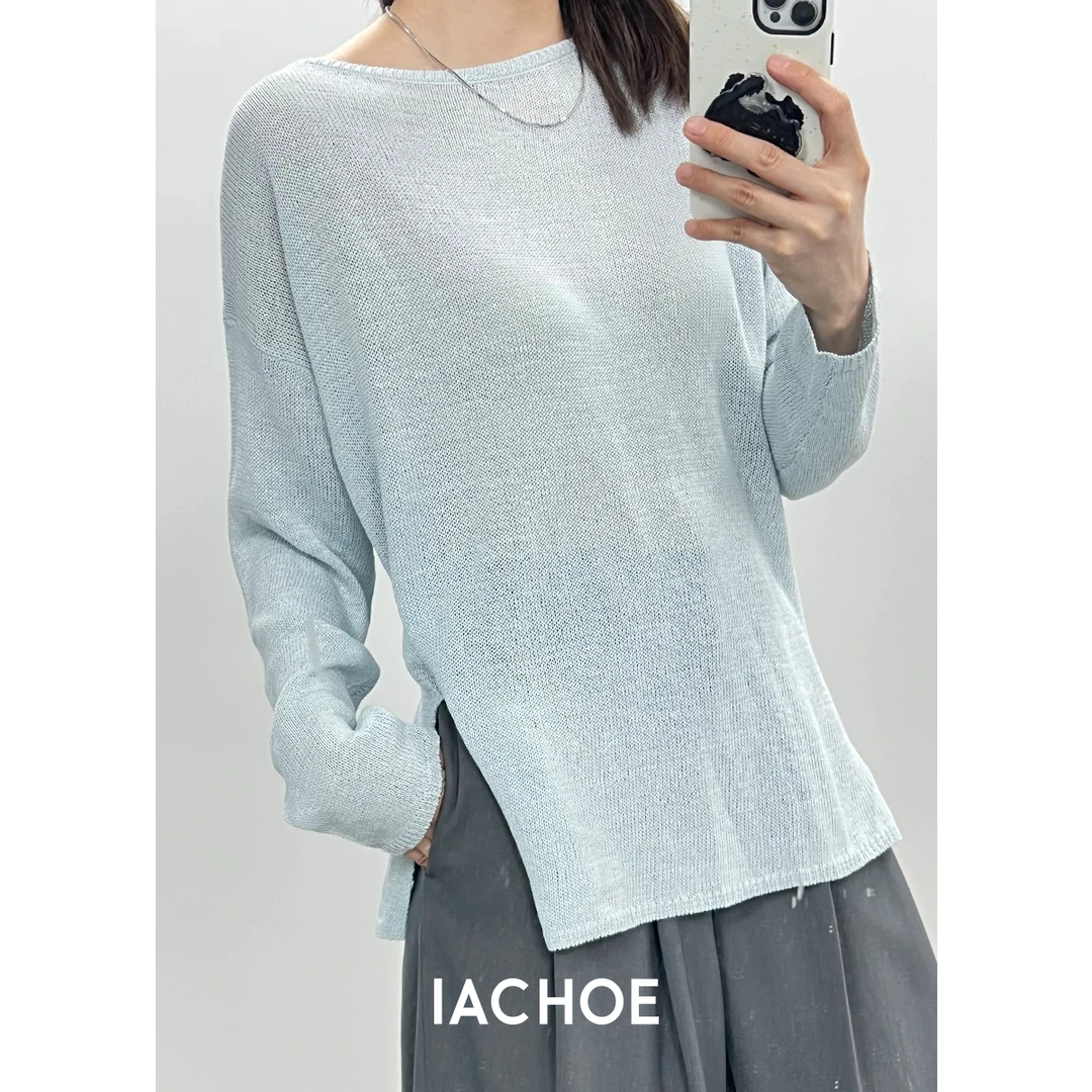 IACHOE 【天空之城】婴儿蓝针织衫3561505016长袖