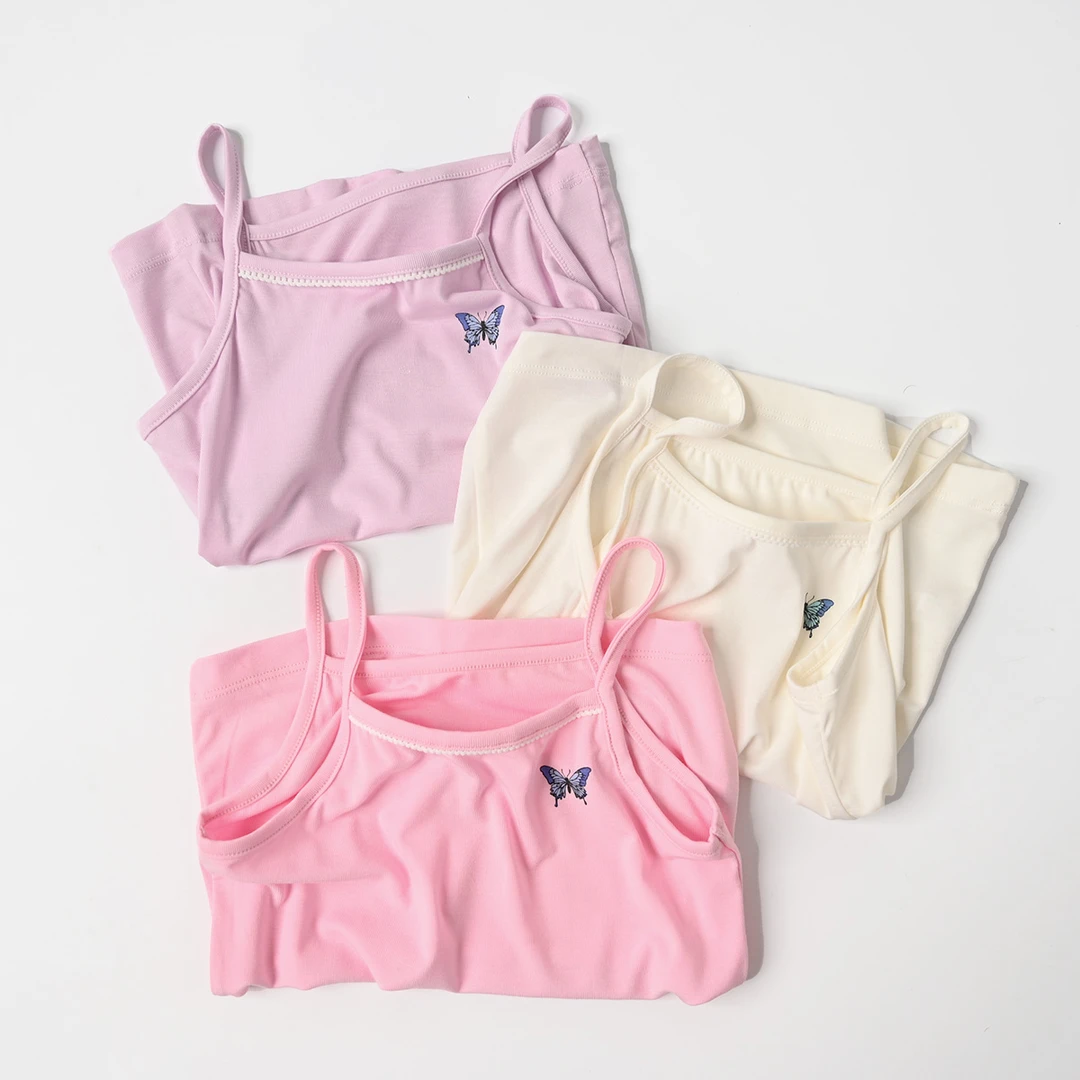 山网特 儿童莫代尔吊带 清凉舒适 女童细肩带背心 夏款82663