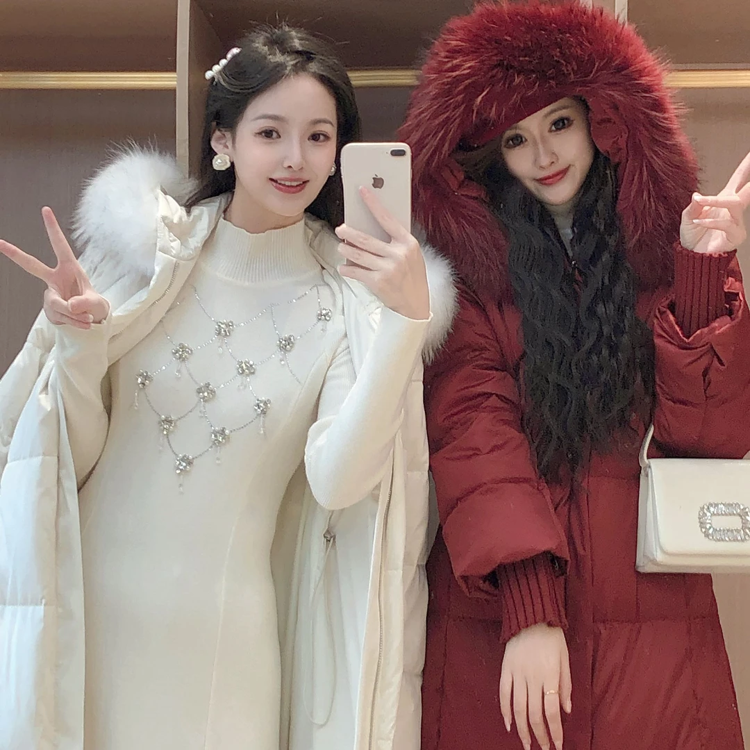 艾日秀定制●韩版2024新款秋冬温柔长款保暖外套 E8209