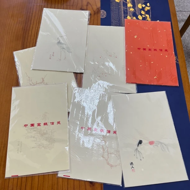 木版水印精品蜡染暗格信笺半生熟书法小品创作专用一包20张