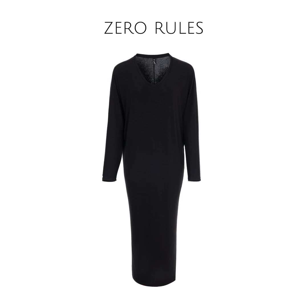 24091461【私服纸片人连衣裙】桑蚕丝混纺 大V领针织连衣裙