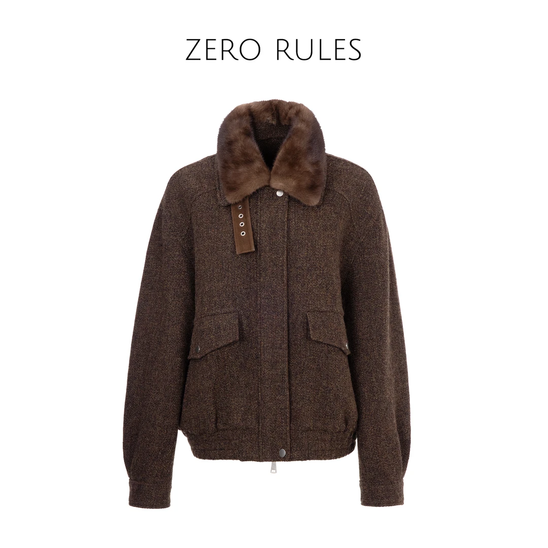 24100937【芳华】水*貂*毛领 新澳毛 内绗骆*绒 铜氨内衬 外套