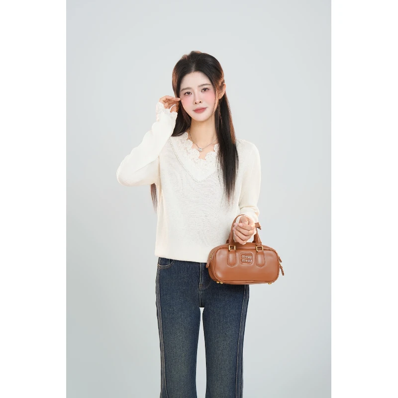 宿慕SUMU 女款V领毛衣 11-28冬季2024新款时尚百搭打底衫B7402Z