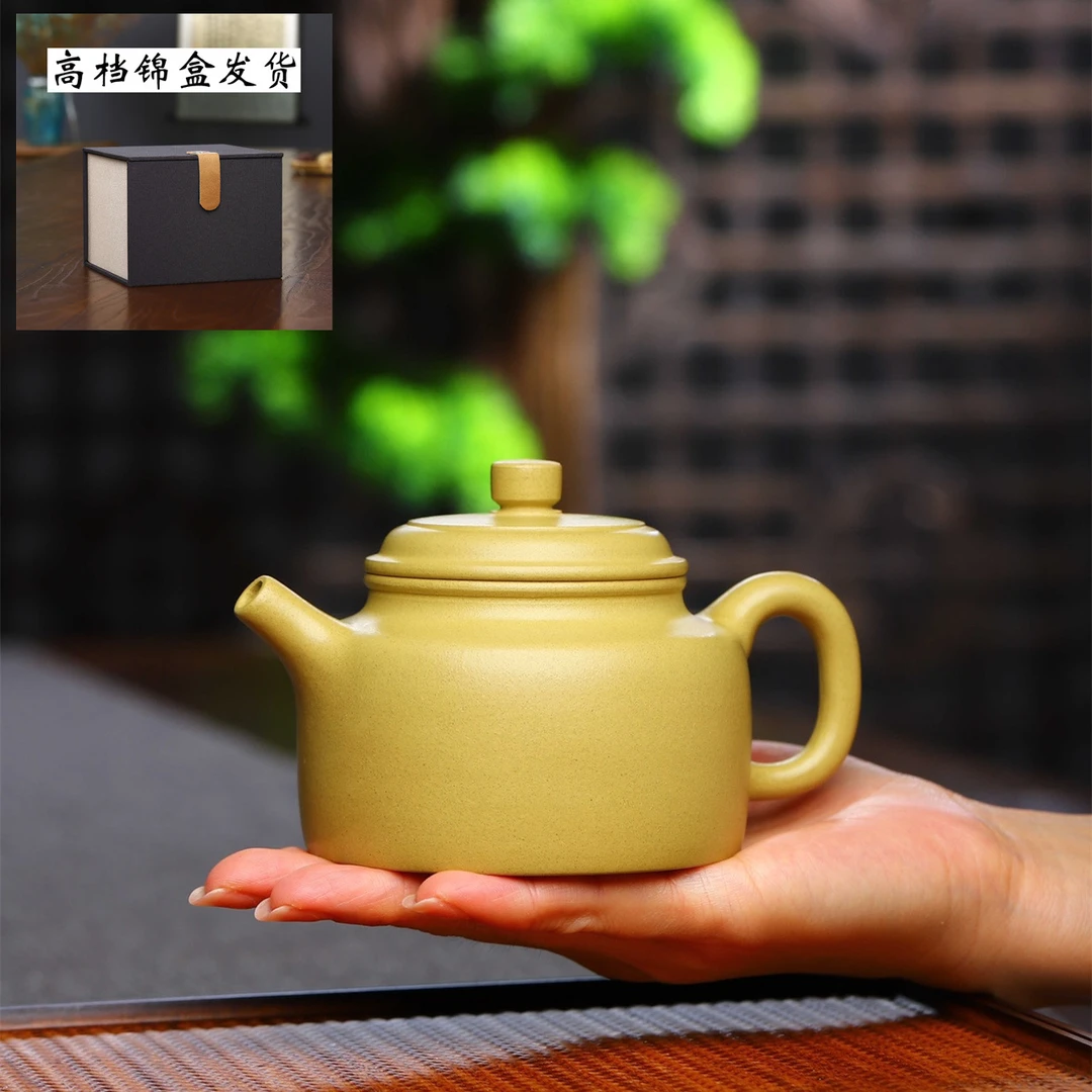 德钟壶纯手工宜兴手工紫砂壶原矿本山绿泥手工紫砂茶具280毫升