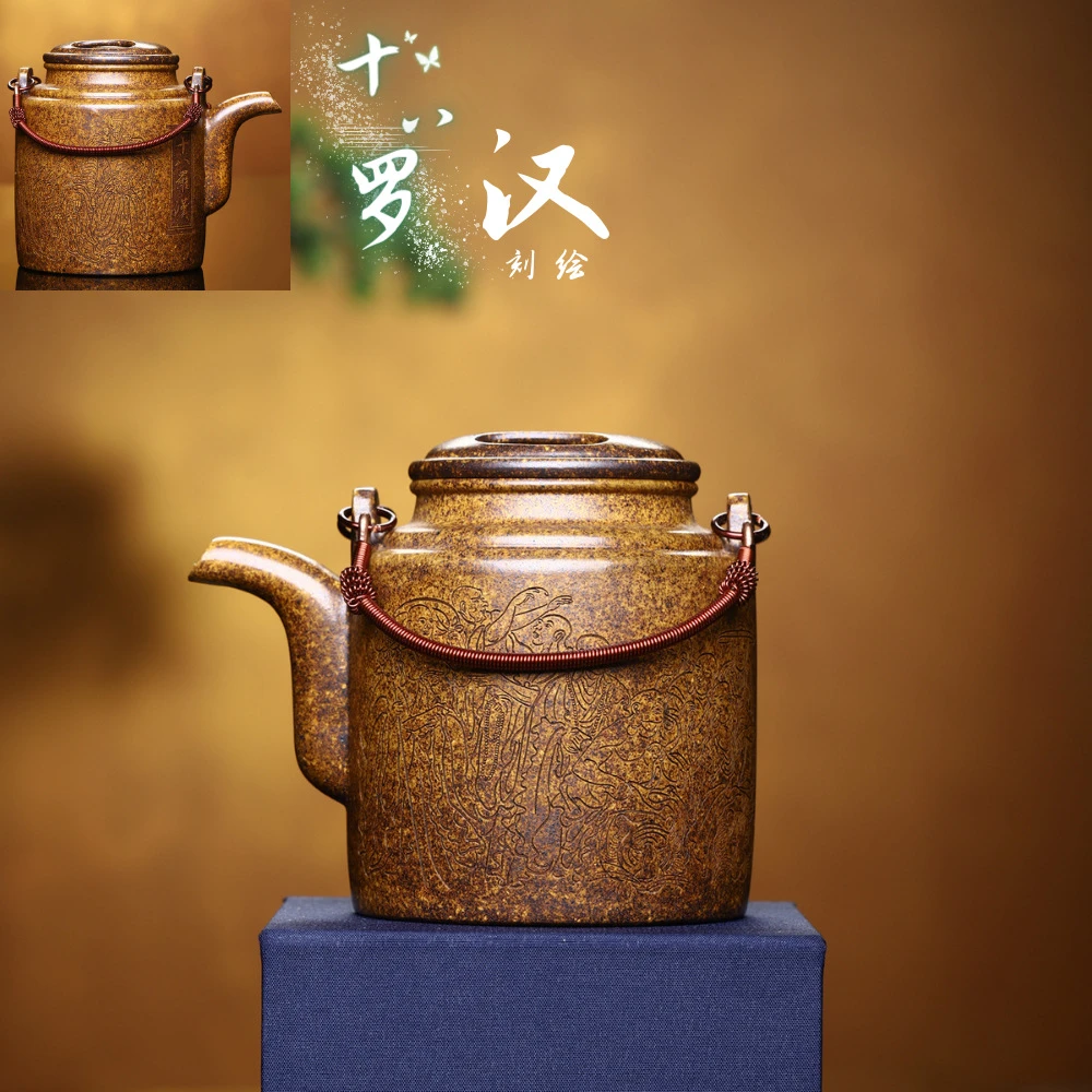 大品牛盖洋桶壶宜兴紫砂手工中式家用四方壶大容量泡茶壶大号茶具