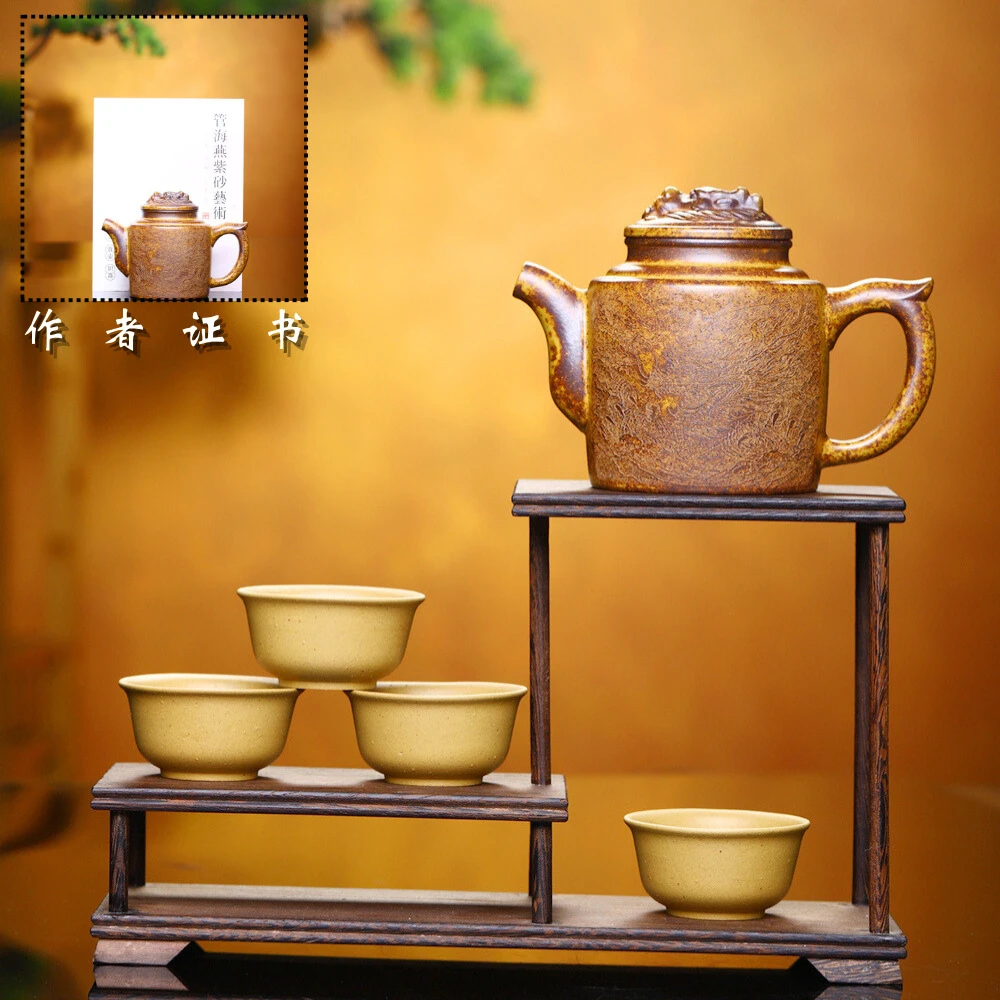 末法古龙圆柱宜兴手工紫砂壶家用泡茶壶全手工纯手工原矿茶具礼品