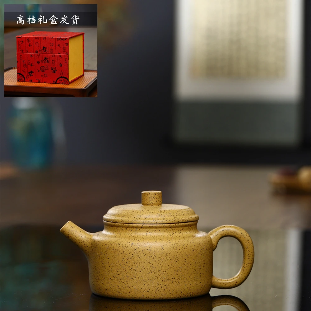 宜兴莲子壶手工紫砂壶芝麻段泥德钟紫砂壶功夫泡具泡茶壶160毫升