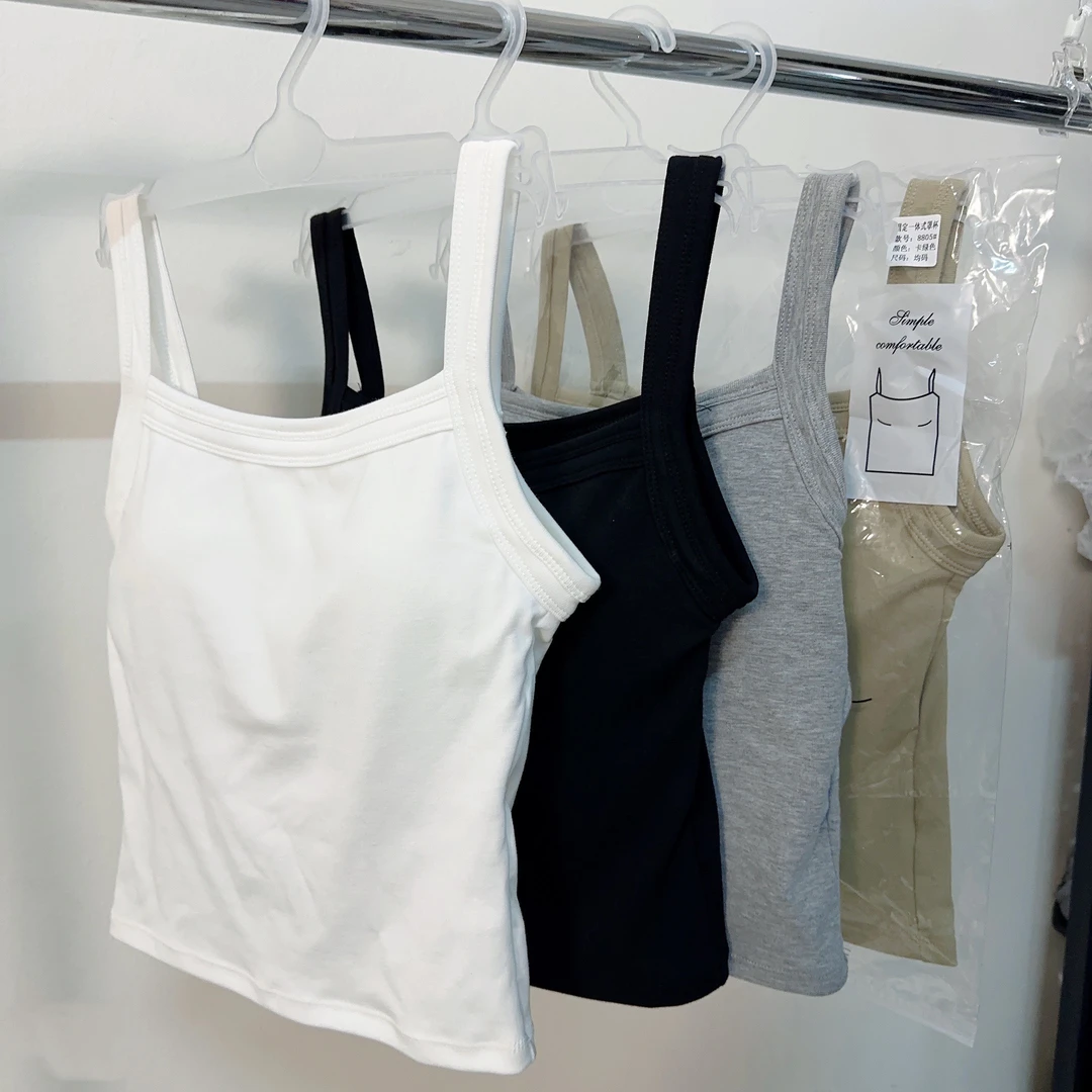 背心胸垫一体# 质感爆炸 经典款 百搭短袖T恤