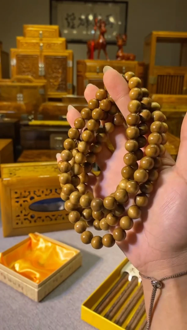 【闪购商品】金丝楠木艺金丝楠木小叶1.0手串通货