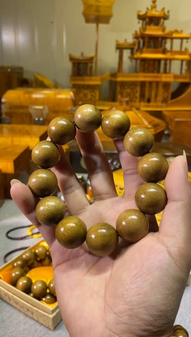 【闪购商品】金丝楠木艺金丝楠木小叶2.0手串通货
