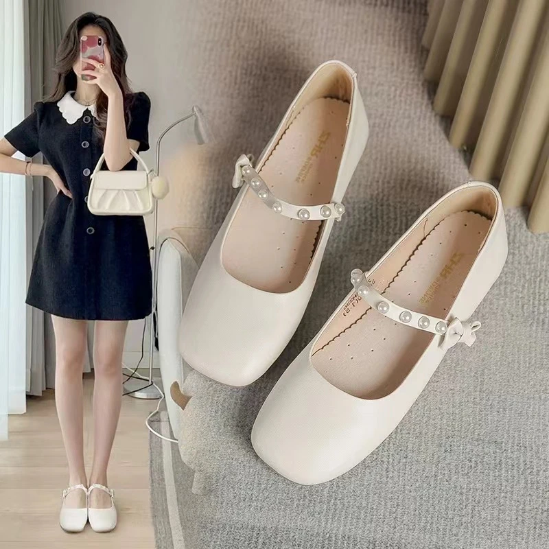 2024玛丽珍秋季新款平底法式潮流轻奢圆头软底女鞋复古时尚百搭
