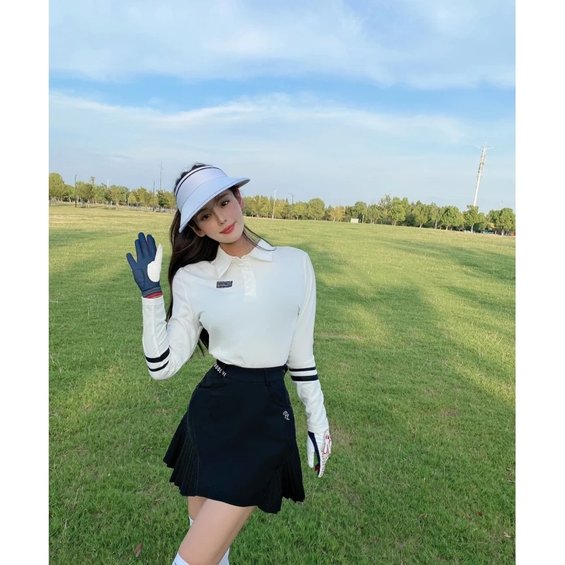 高尔夫服装女高尔夫长袖女高尔夫女裙女高尔夫球服女显瘦运动服女