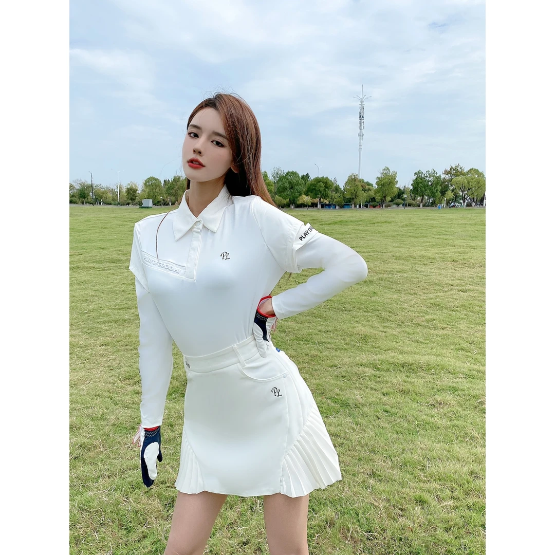 高尔夫服装女高尔夫服装韩版显瘦高尔夫长袖高尔夫女裙高尔夫球服