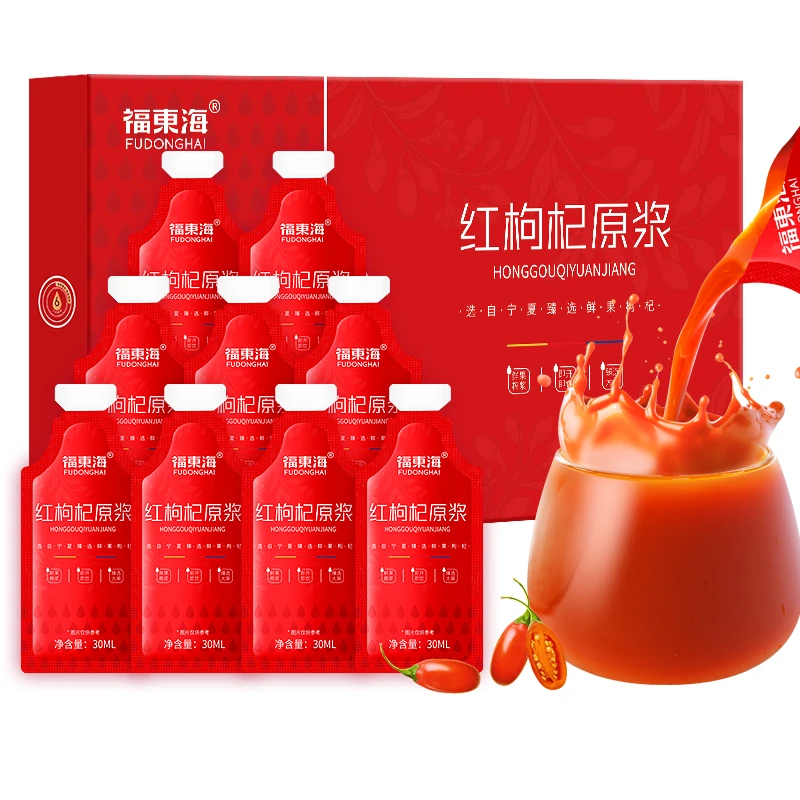 福东海 红枸杞原浆 300ml/盒（10袋） 宁夏红枸杞原浆  开袋即饮