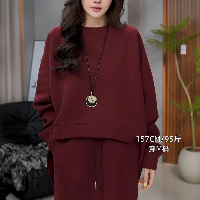 3537#新款时尚百搭圆领设计款上衣单件