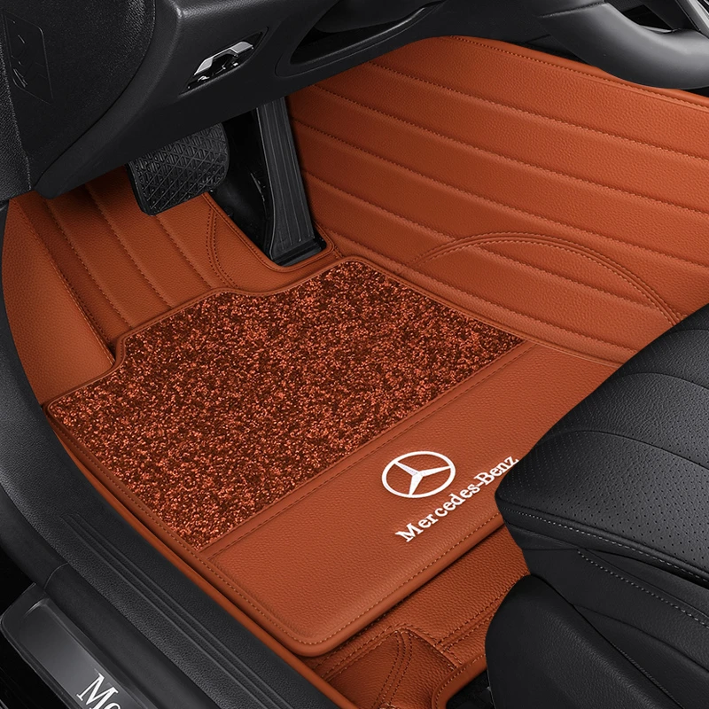 奔驰C级E级E260LE300LC200LS400GLC260LGLEGLS全包真皮汽车脚垫璀