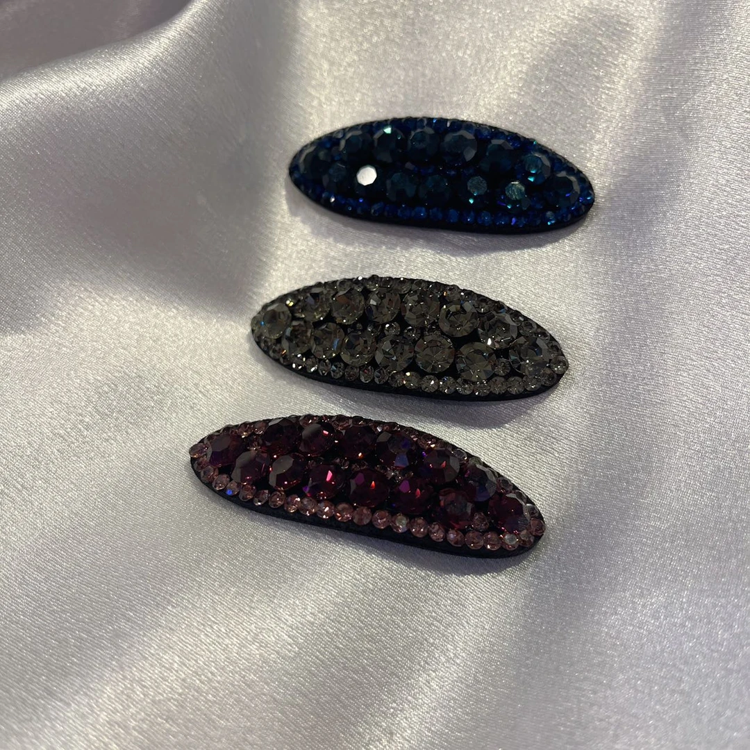 韩国 设计 气质 小众 ins 手工 小碎钻 掰掰夹BZ08