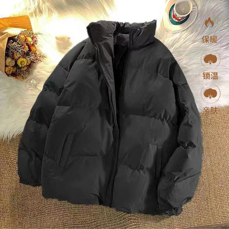 冬季情侣新款棉服男短款面包服女加厚运动保暖防风防寒立领外套