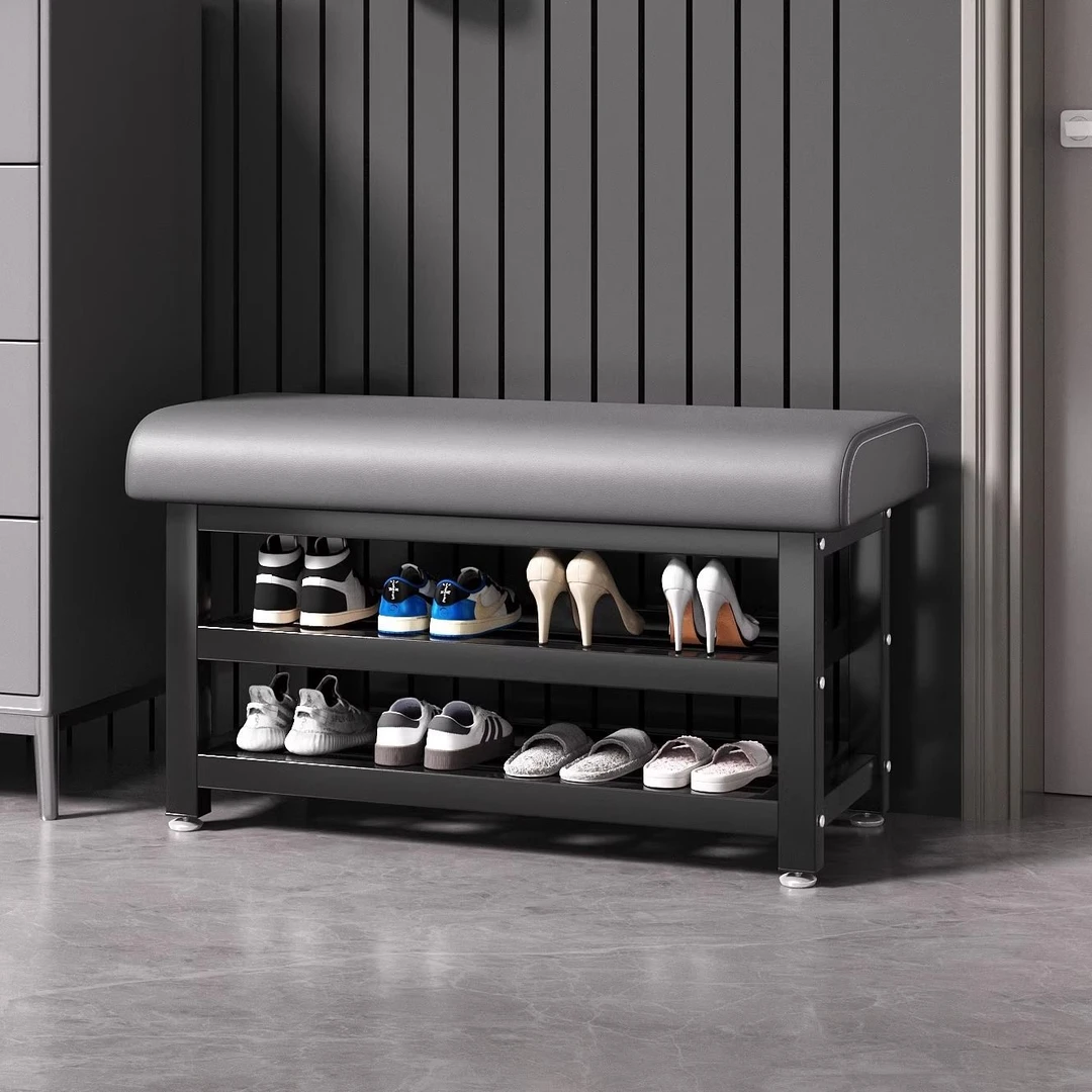 换鞋凳家用门口可坐式客厅穿鞋凳入户鞋柜坐凳一体储物坐垫鞋架子