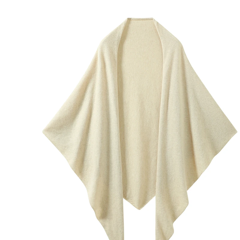 大尺寸羊绒披肩百搭纯色外搭