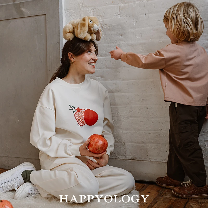 Happyology英国成人装针织弹力亲子新品秋冬舒适上衣妈妈休闲卫衣