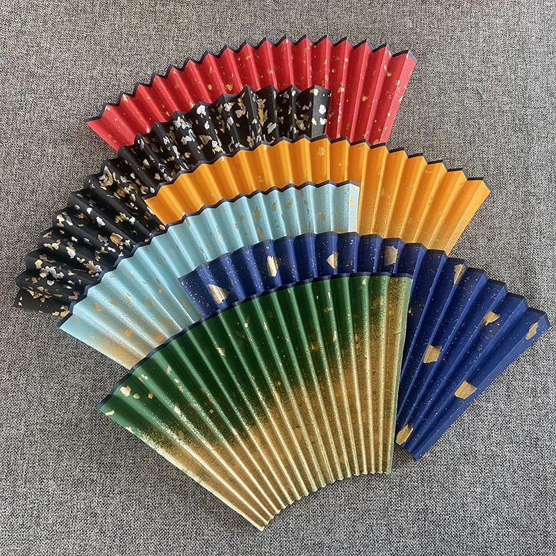 方旗宣纸7 8 95 10寸苏工宣纸洒金扇面真金折扇扇面宜书画古玩收