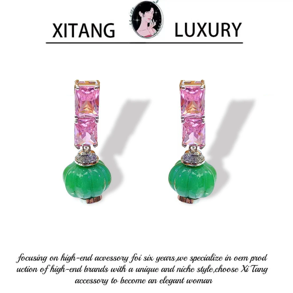 铜合金耳饰 《张灯结彩》时尚复古小众设计师气质耳钉耳环耳坠8576