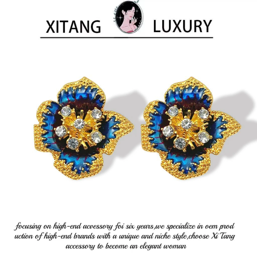 铜合金耳饰 复古重工设计师古风百搭耳钉耳环耳坠孤172