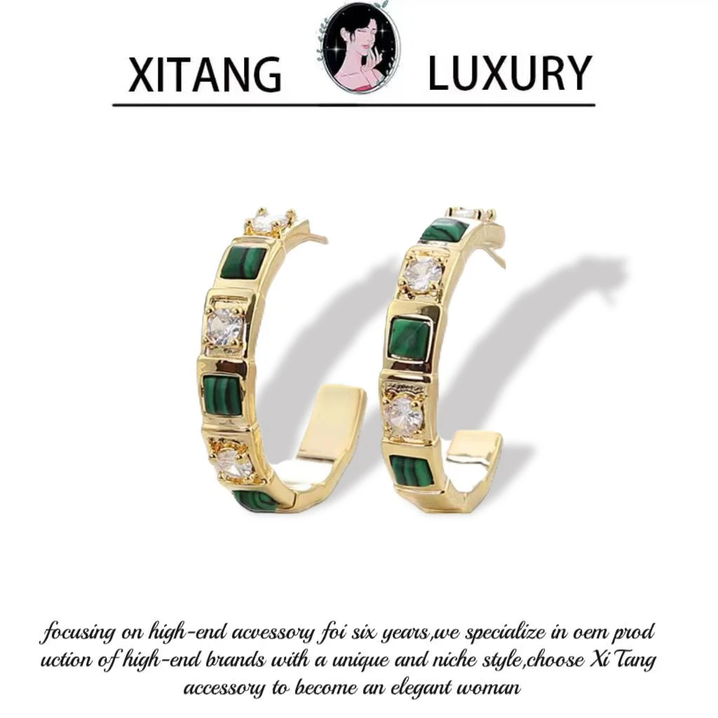 铜合金耳饰 《唐顿庄园》百搭复古法式小众简约耳钉耳环耳坠8176