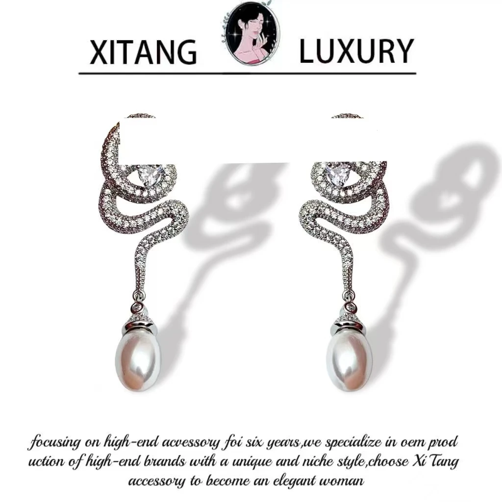 铜合金耳饰 《声声思》气质长款个性设计感精致耳钉耳环耳坠8384