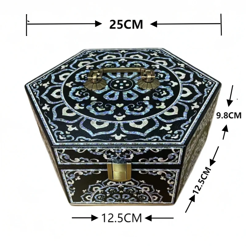 壹藏贰宝复古国风中式精致古典家用六角盒