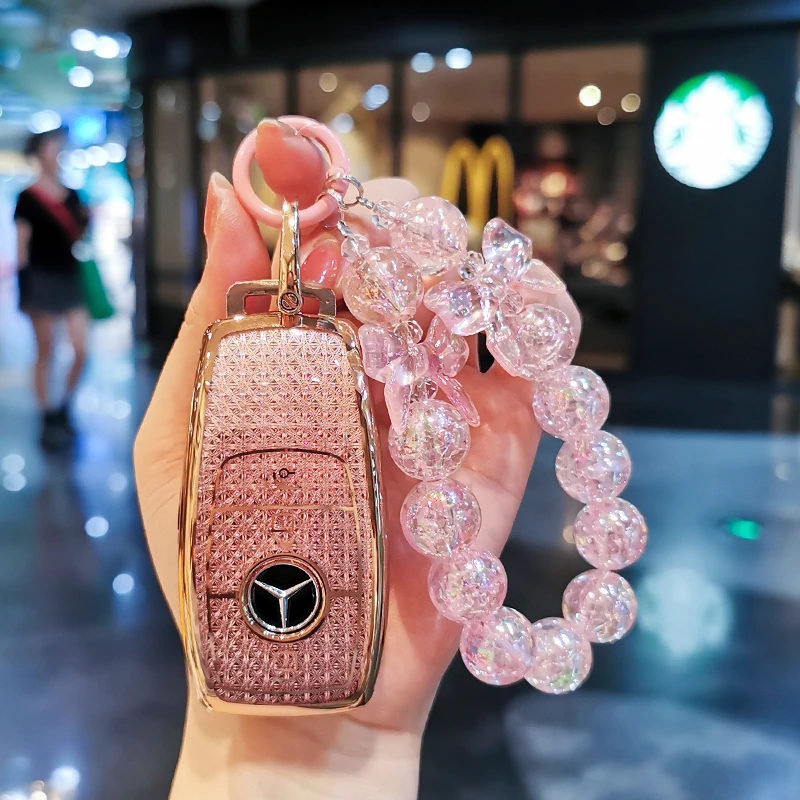 奔驰C260L钥匙套新A级C级E级A200L包E300L壳GLC300车GLE扣GLA女士