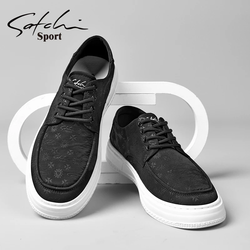 沙驰男鞋男士透气运动休闲鞋冬季时尚低帮百搭英伦风潮流商务板鞋