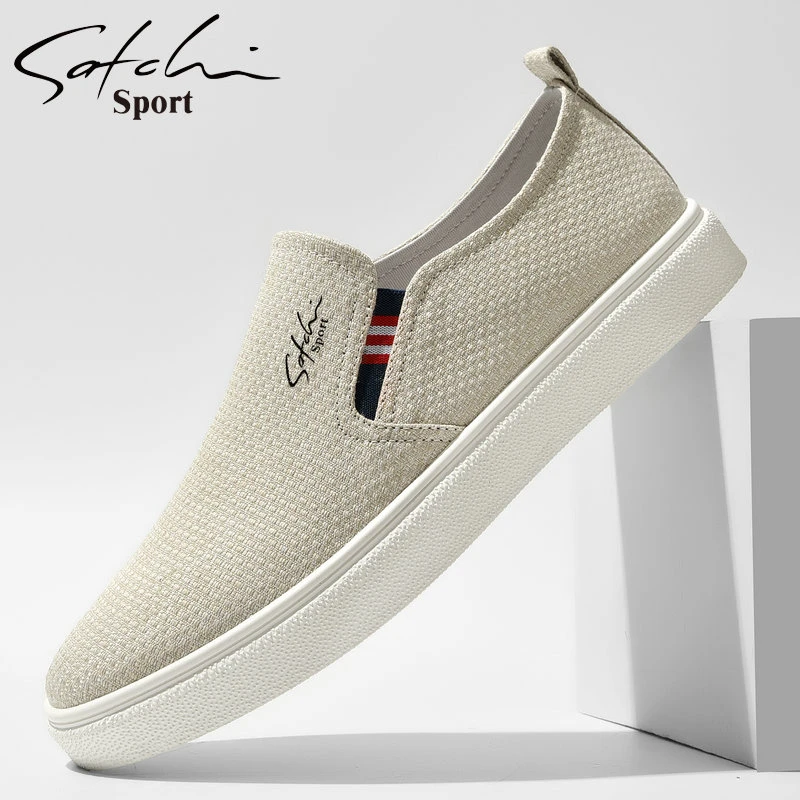 沙驰男鞋舒适透气板鞋2025年冬季新款男士英伦高级感休闲乐福鞋潮