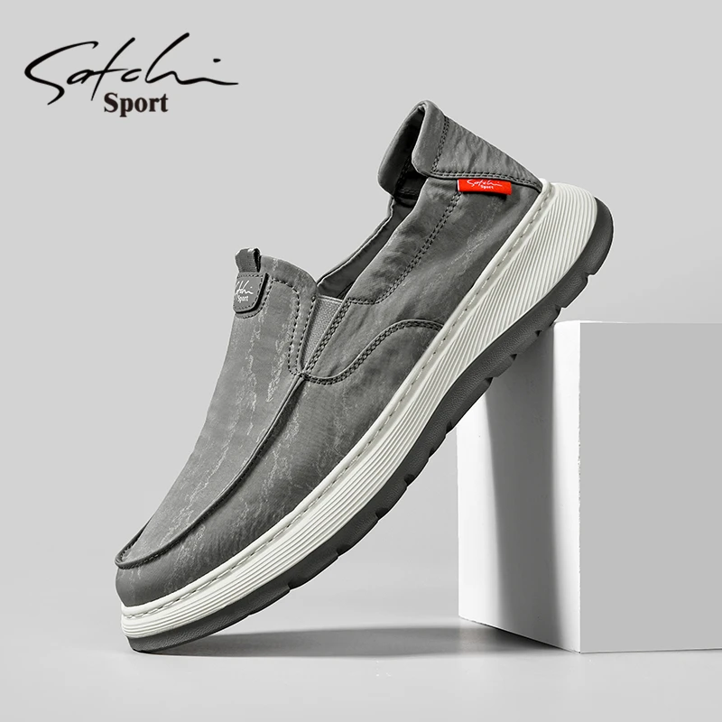 沙驰男鞋冬季透气轻便软底时尚休闲鞋男士舒适百搭低帮套脚男单鞋