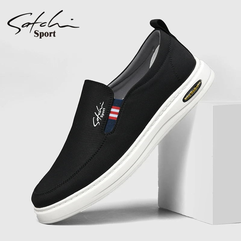 沙驰男鞋透气舒适软底休闲鞋子男款冬季薄款轻便潮鞋懒人爸爸鞋子