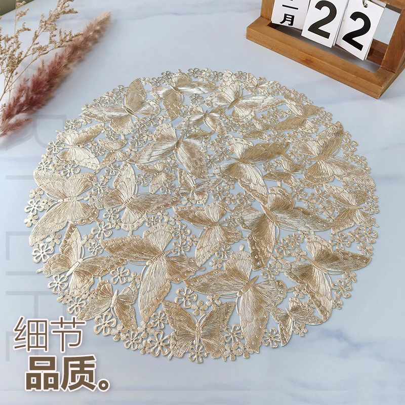 【到手两个】时尚轻奢美式吸水防滑垫pvc入户镂空垫蝴蝶垫