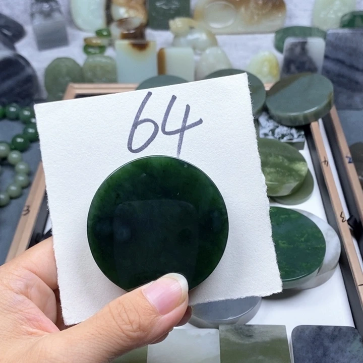 和田玉珠宝半成品未镶嵌嬷*~