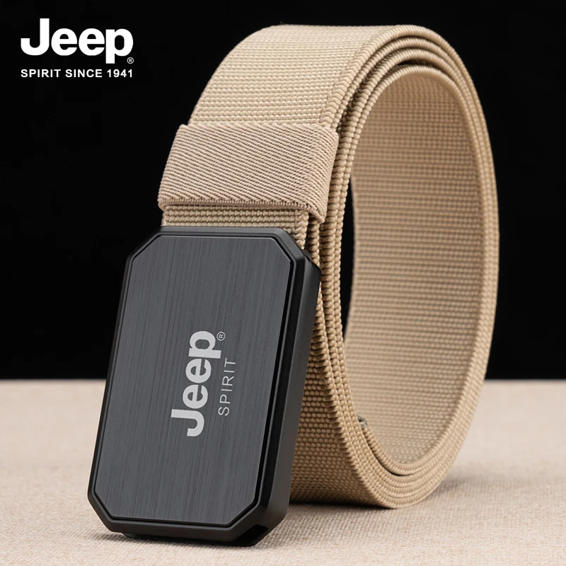 JEEP SPIRIT吉普新款皮带男士微弹力工装裤战术户外帆布尼龙腰带