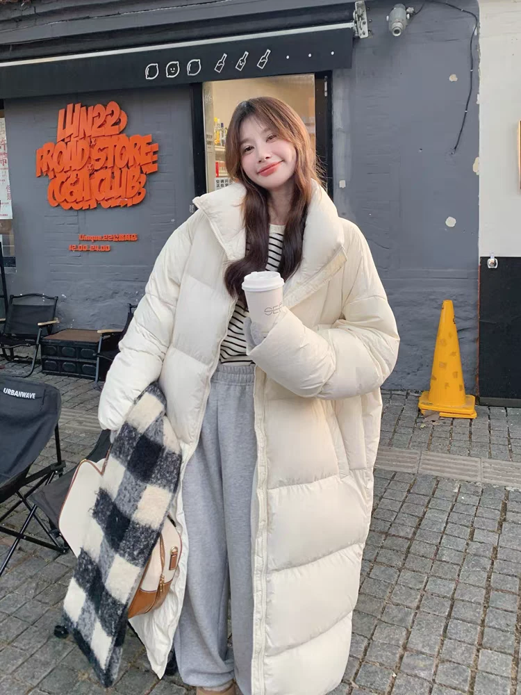 【壹禾专属】秋冬新款2立领宽松韩版加厚加长大码保暖外套女款百搭