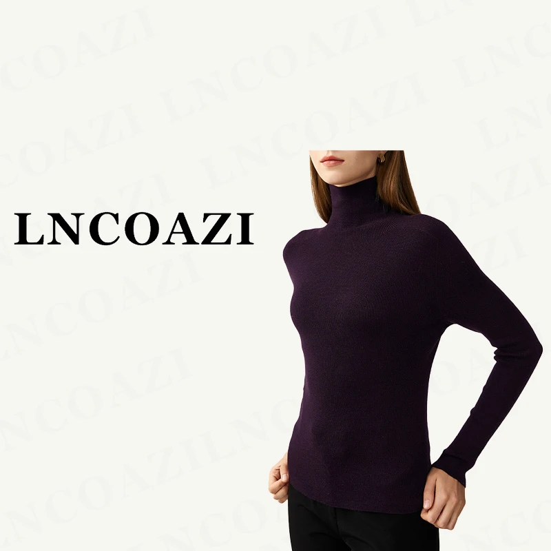 【精纺可机洗】2833女士100%羊毛秋冬高领针织纯色百搭打底衫羊毛衫