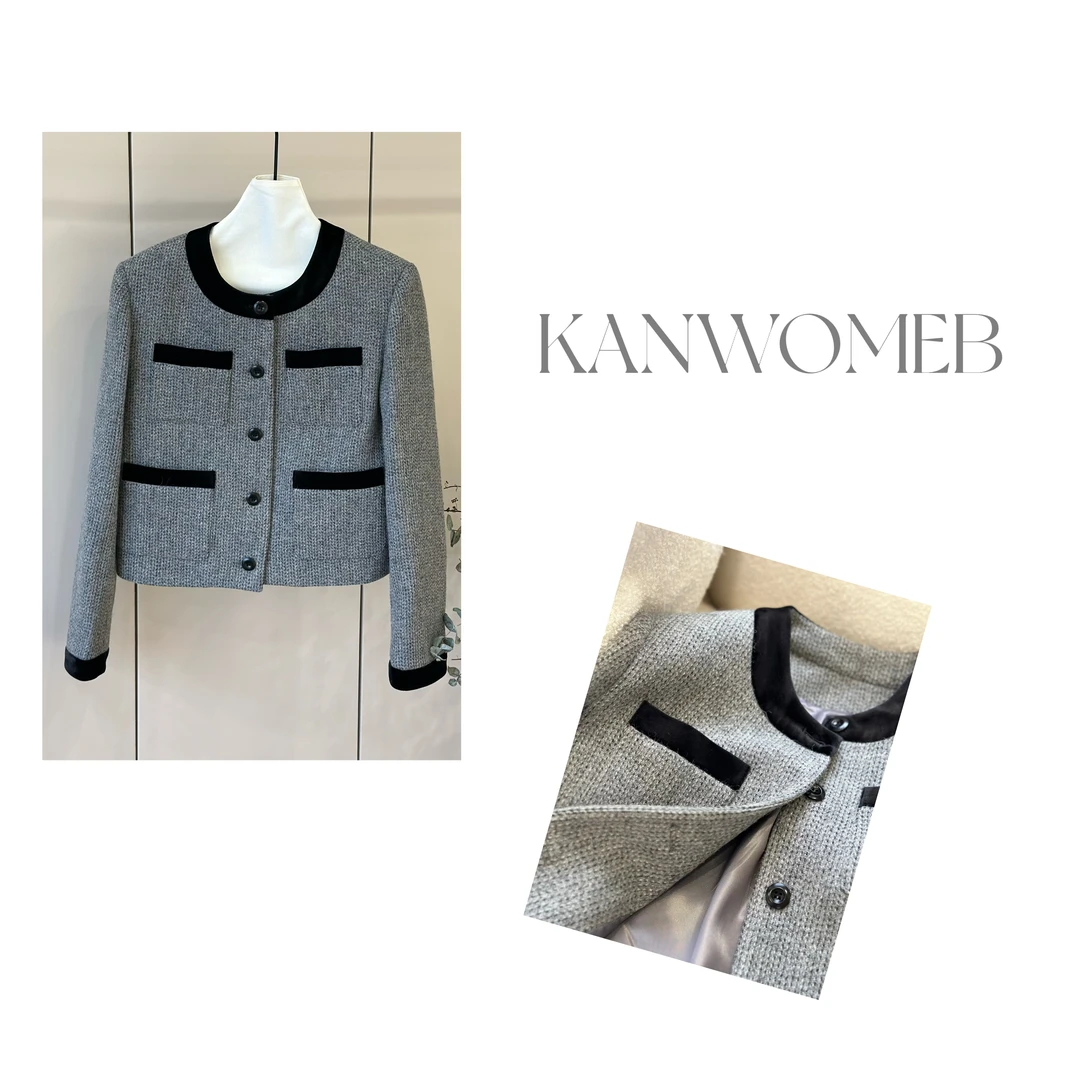 【媚儿推荐】圆领羊毛短外套