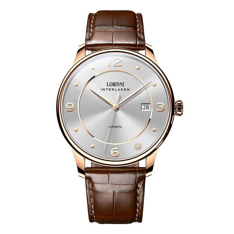 【罗宾尼官方旗舰】纤薄男表简约高频防水经典高档自动机械表13028