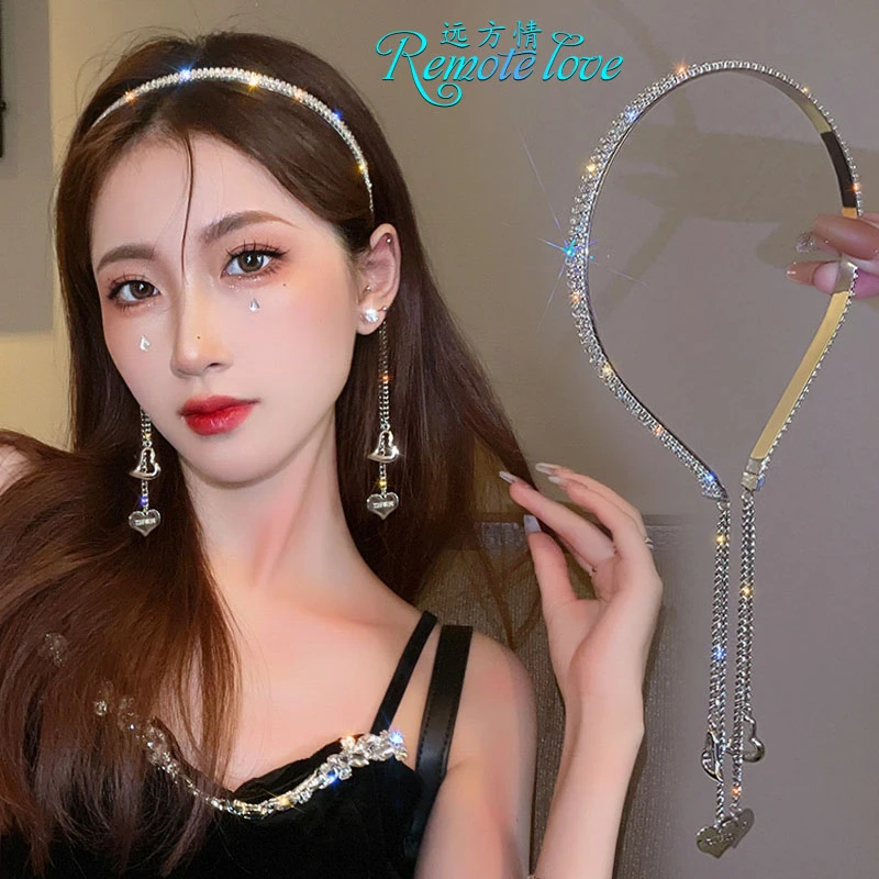 remote love/远方情 锌合金玻璃发饰 超仙气闪钻流苏发箍T1826