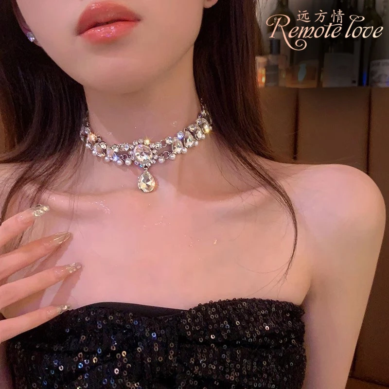 remote love/远方情 合金仿水晶项链 轻奢巴洛克闪钻项链女N316