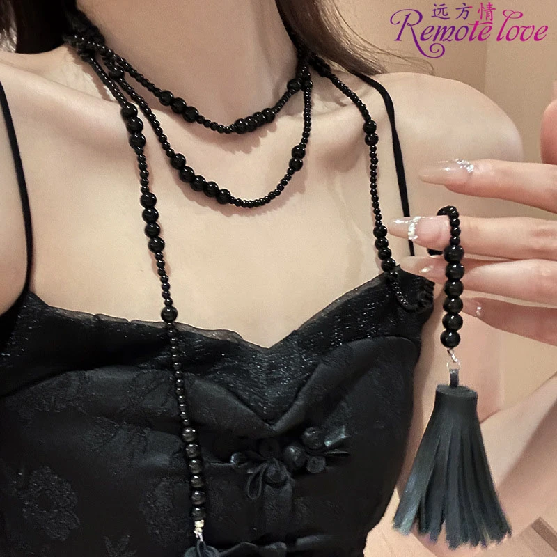 remote love/远方情 非金属仿珍珠项链 复古长款仿珍珠项链N290