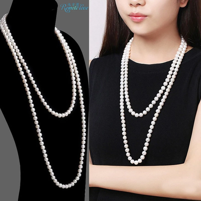 remote love/远方情 非金属仿珍珠项链 高仿手感珠珠长款项链N176