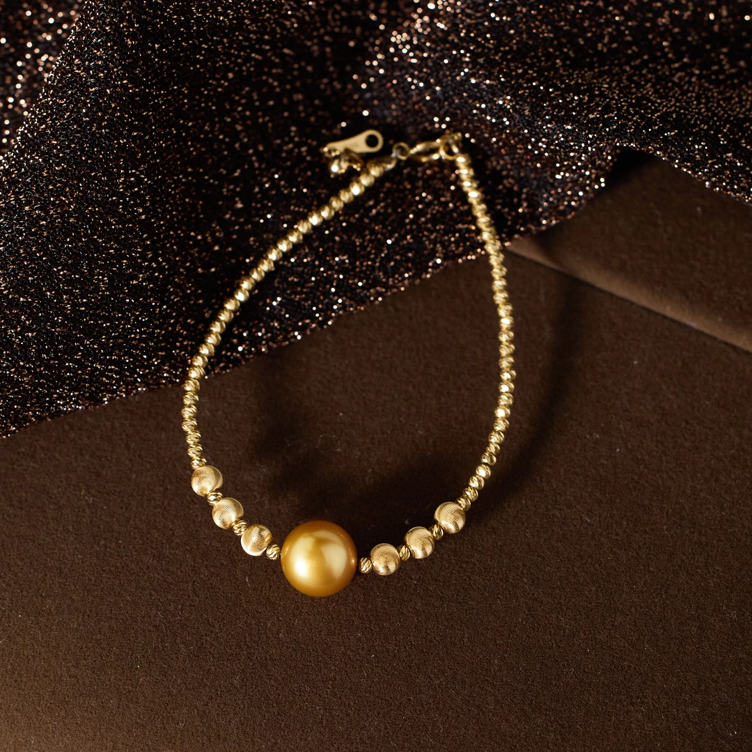 18K金海水珍珠手链（9-10）35