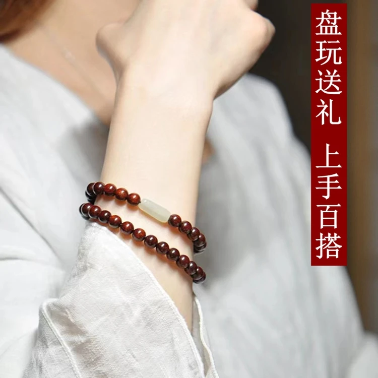 非金属木质手链 慧来缘原木小叶2圈手串民族风