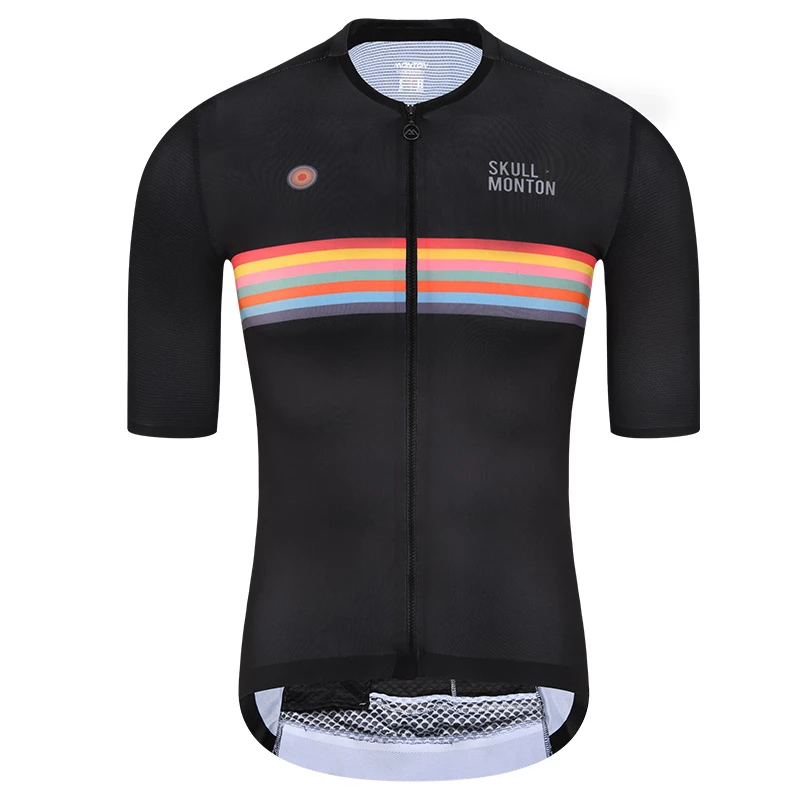 Monton脉腾男款短袖骑行服Rainbow2